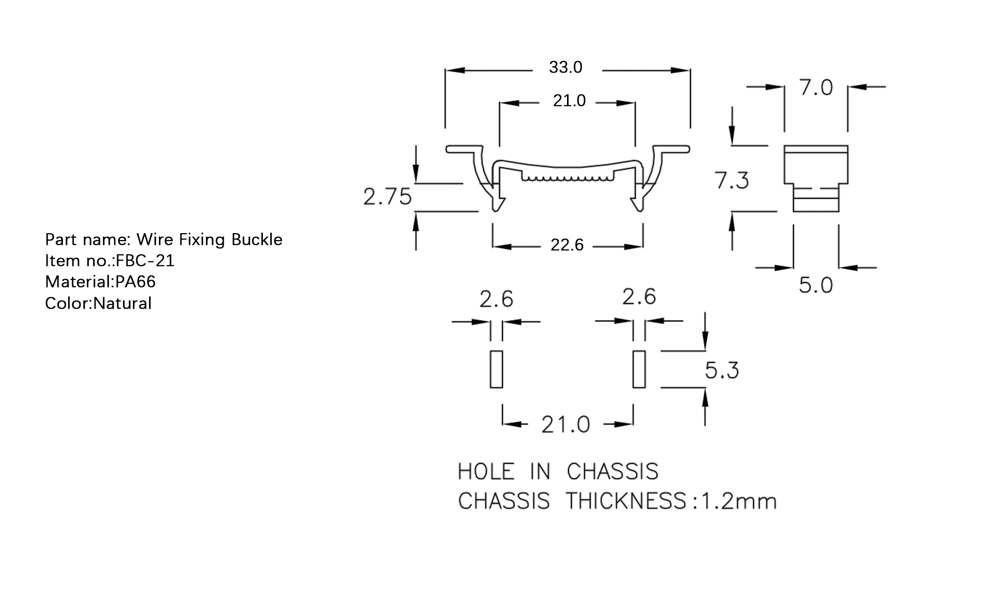 Wire Fixing Buckle FBC-21